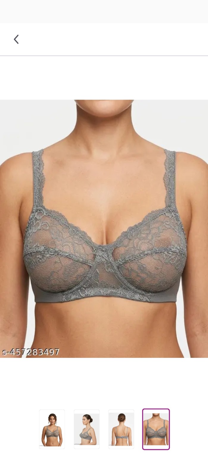 Elegant Lace Bra — Grey