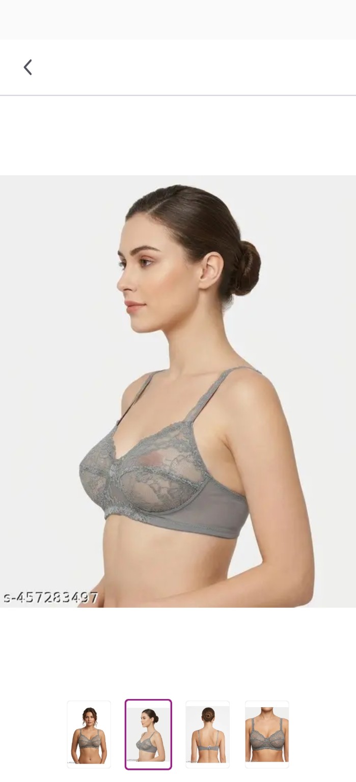 Classic Lace Bra — Grey